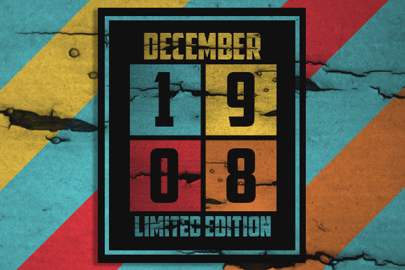 Retro December 1908 Limited Edition